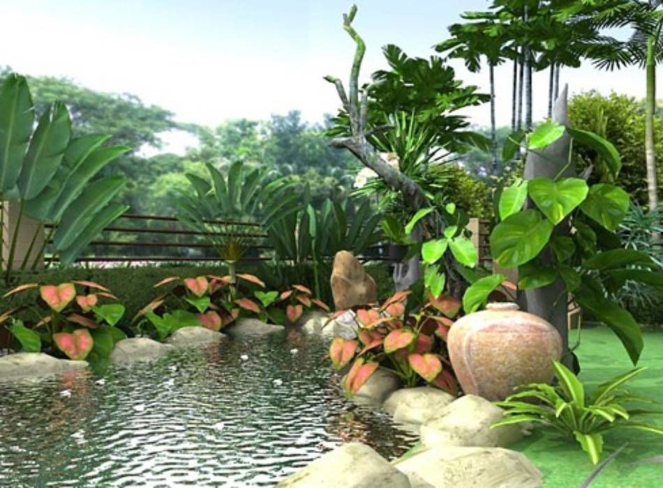Tiểu cảnh nước sân vườn truyền thống