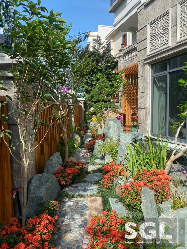 Dự án thiết kế thi công sân vườn biệt thự Gò Vấp