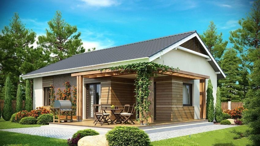Mẫu nhà đẹp cấp 4 có sân vườn, gần gũi với thiên nhiên