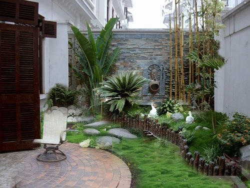 Mẫu sân vườn đẹp cho nhà phố gần gũi với thiên nhiên