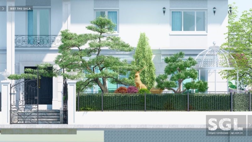 Sân vườn biệt thự đẹp hiện đại