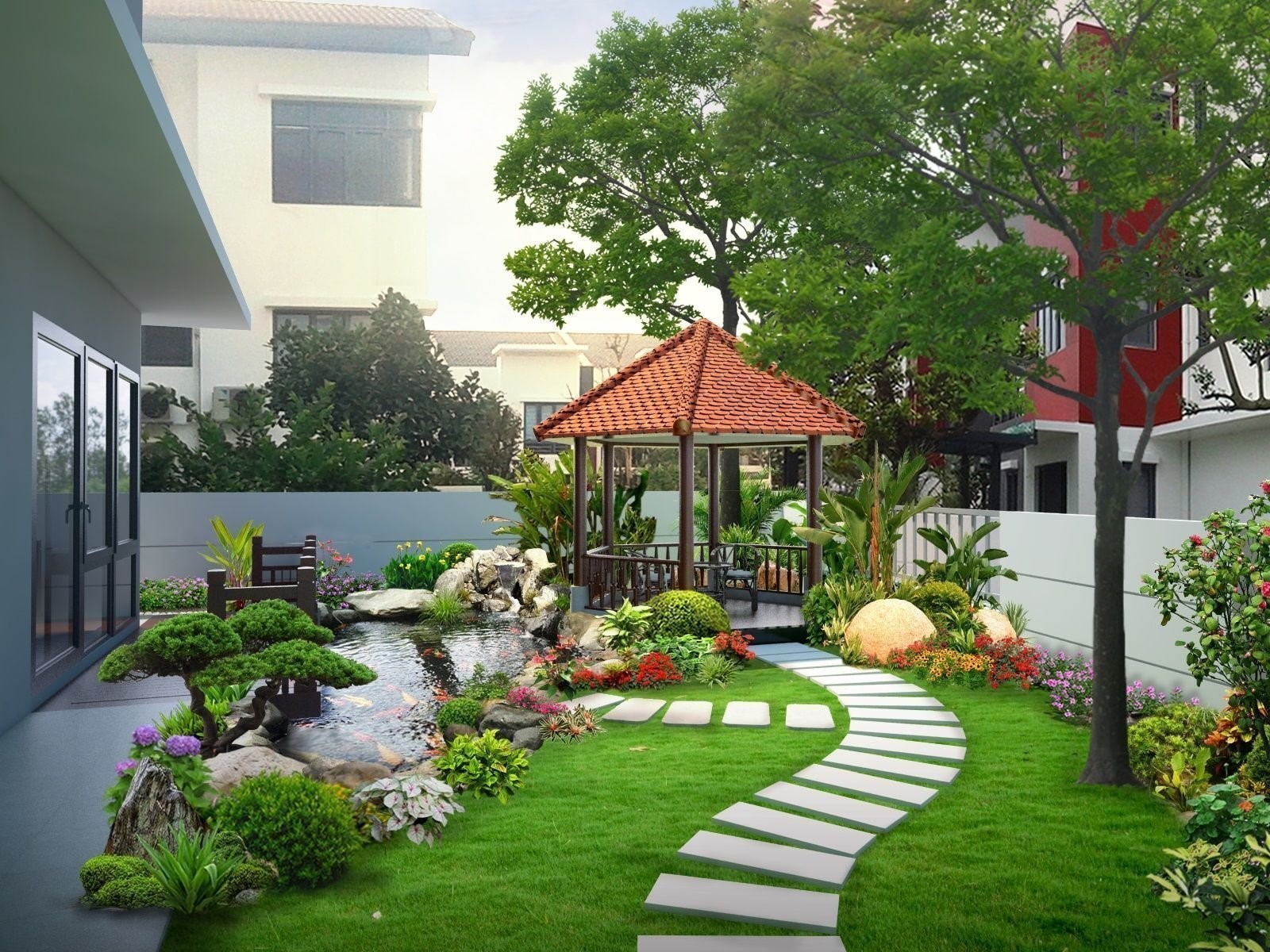 Ngôi biệt thự thiết kế sân vườn 500m2 tuyệt đẹp