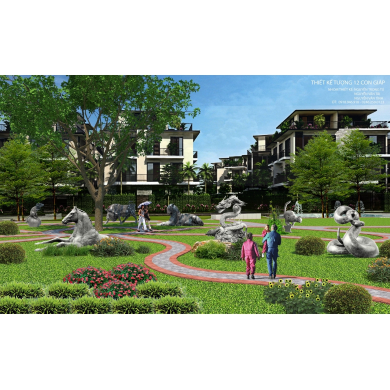 Cảnh quan 12 con giáp - Ecopark Hải Dương